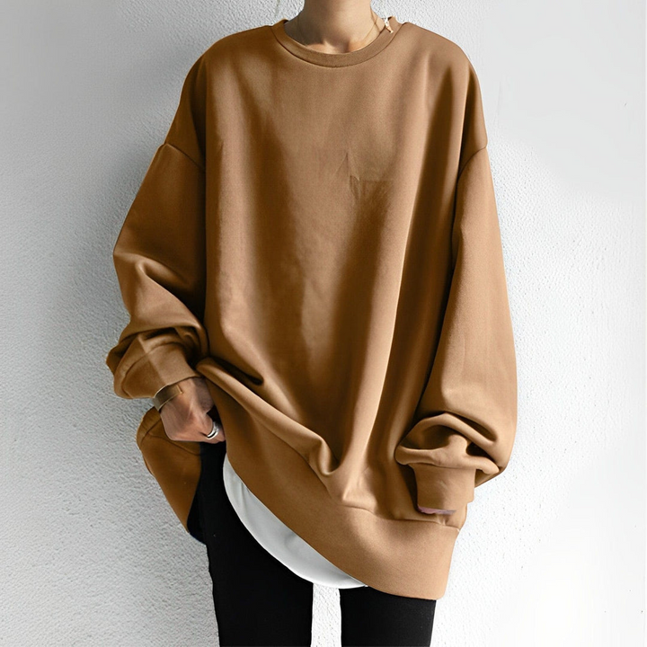 Dame oversize sweater med strukturdesign – Anneliesae