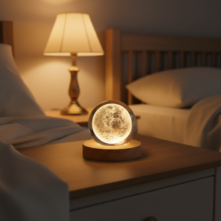 3D Kristall Nachtlicht Kugel - MoonlitOrb