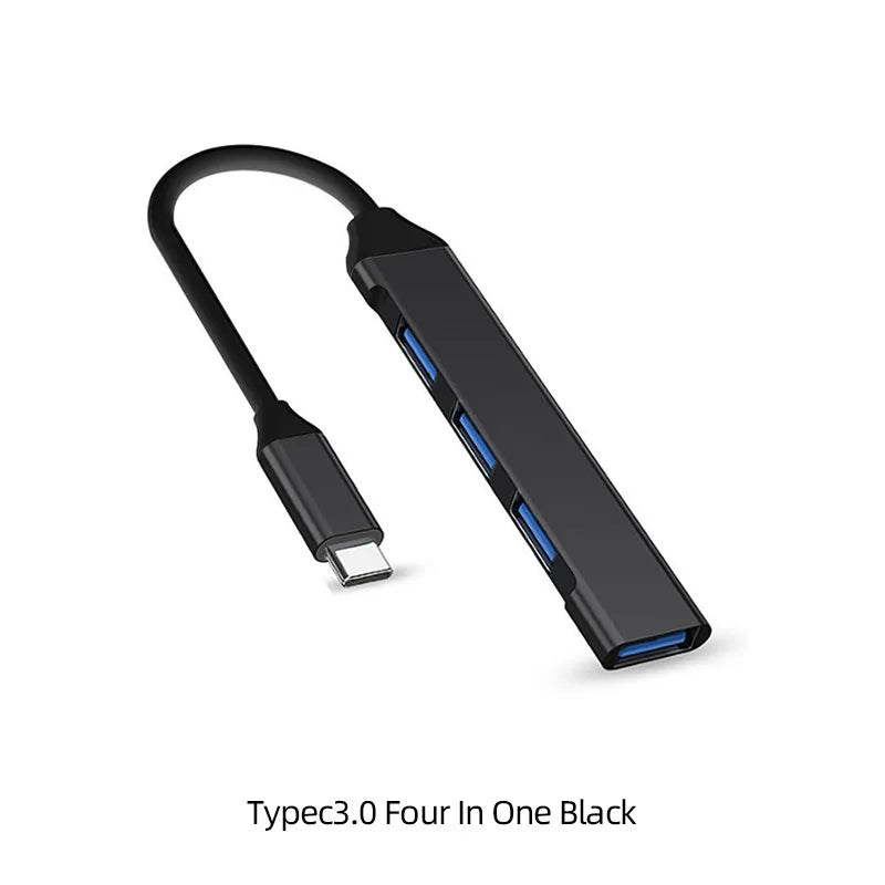 4-Port USB 3.0 & 2.0 Multiport Hub with Type-C Adapter – Buy 1, Get 1 Free-USB Grey-State of Style