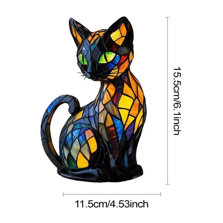 Kattelampen set fra siden med målene angivet på hvid baggrund, cirka 15,5 gange 11,5 centimeter 7
