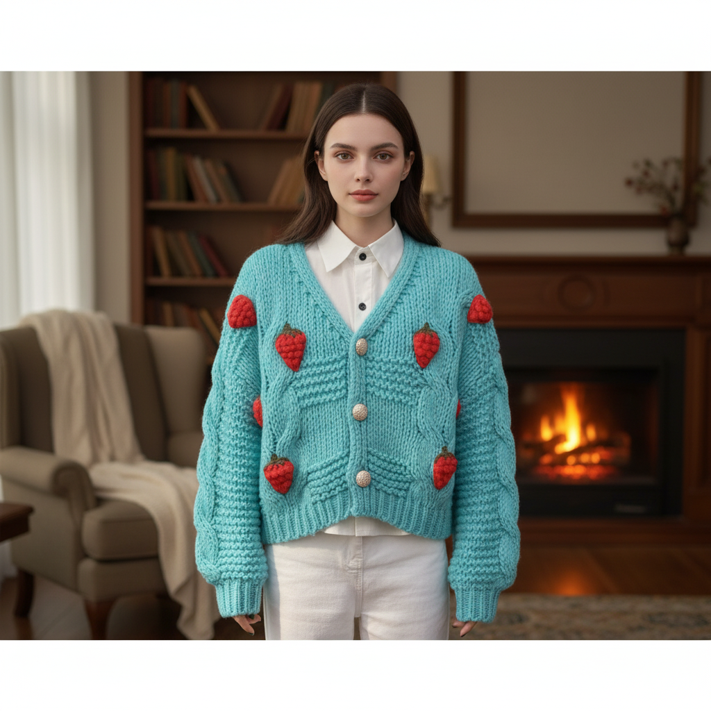 Bunt Gestricktes Kurzjackett - Nina