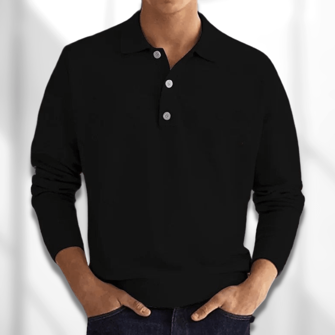 Efterårsmæssig Modern Fit Langærmet Herre Polo – Lennard