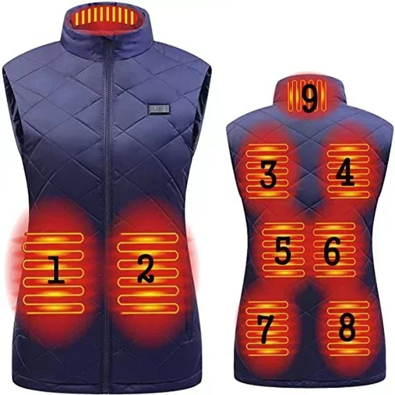 Damen Thermoweste Mit Neun Zonen - Amber