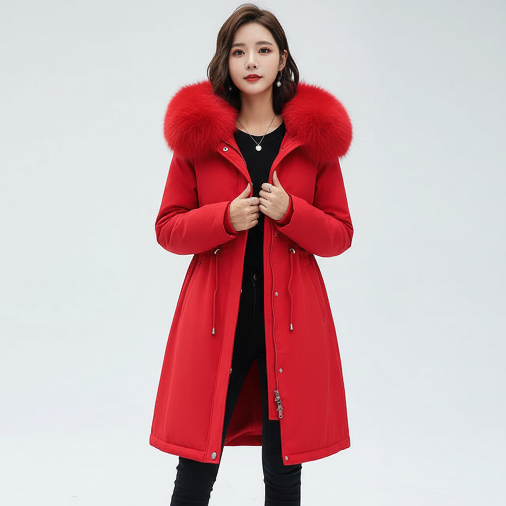 Fleece Parka Mit Kapuze -  Silvia