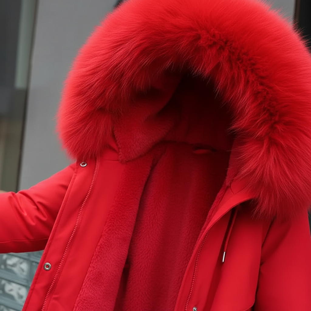 Fleece Parka Mit Kapuze -  Silvia