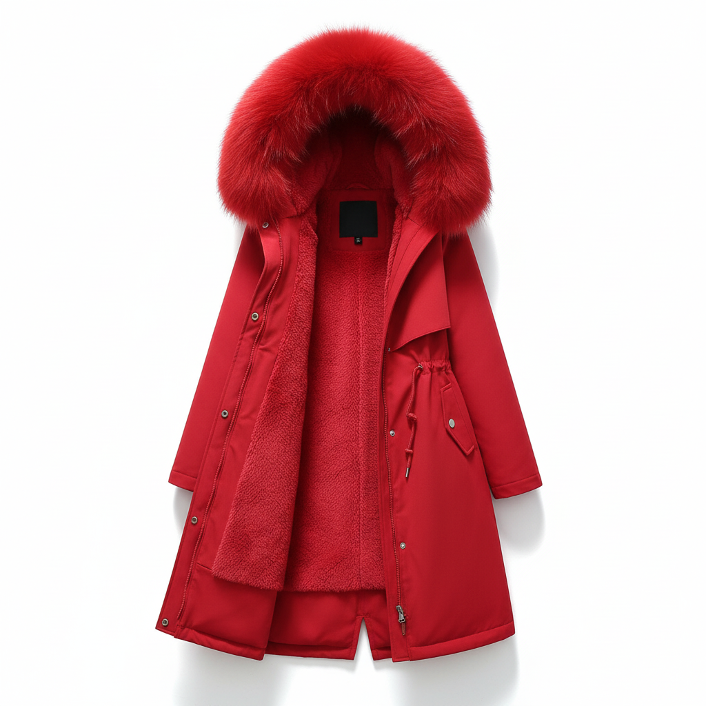 Fleece Parka Mit Kapuze -  Silvia