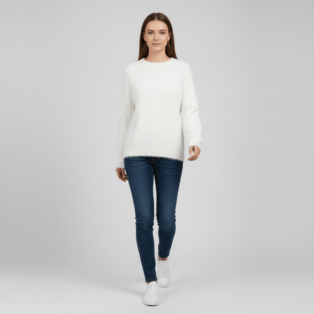 Gerippter Langarm-Pullover - Mayra