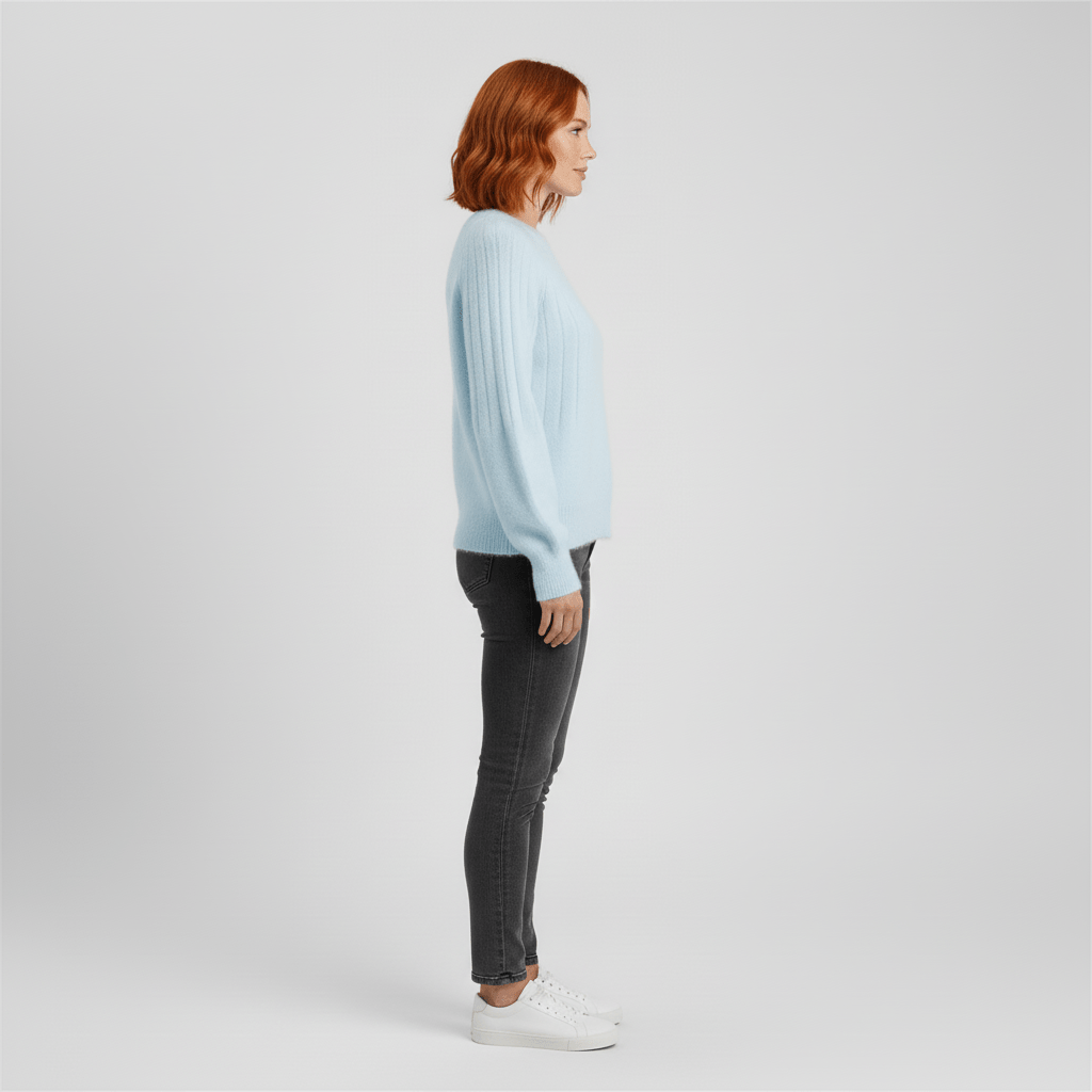 Gerippter Langarm-Pullover - Mayra