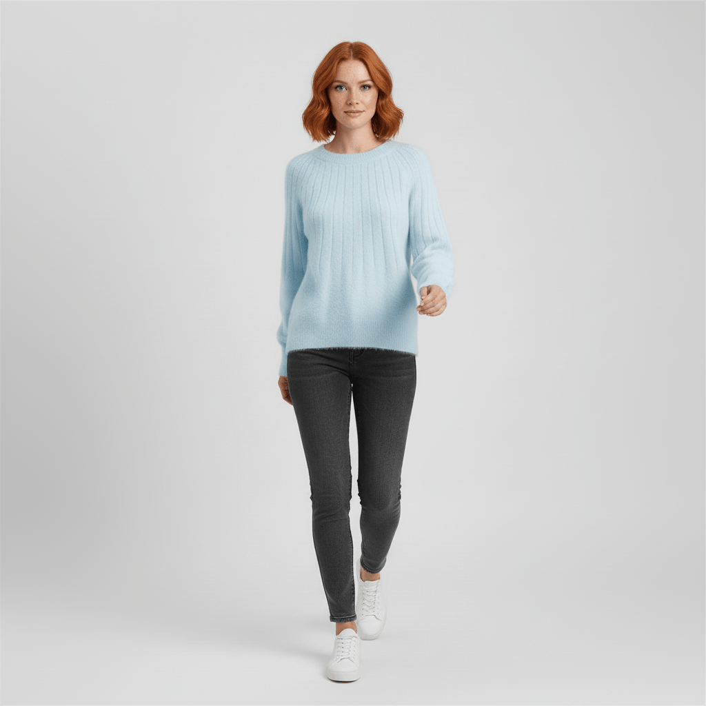 Gerippter Langarm-Pullover - Mayra