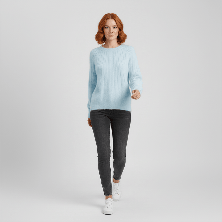 Gerippter Langarm-Pullover - Mayra