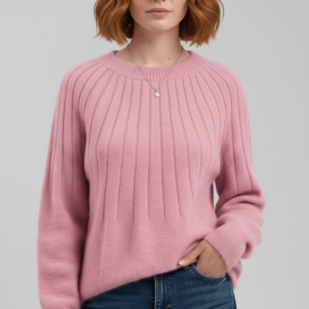 Gerippter Langarm-Pullover - Mayra