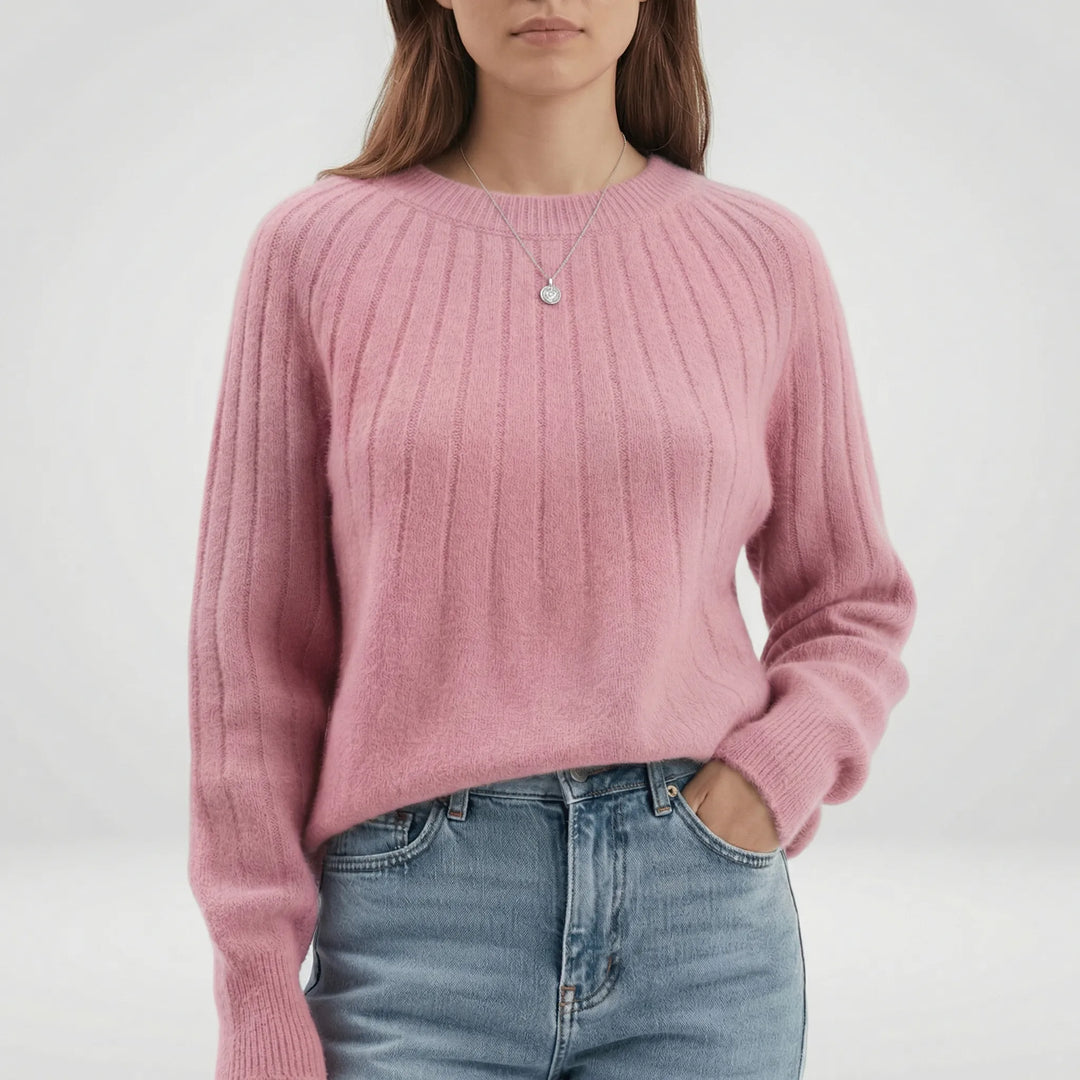 Gerippter Langarm-Pullover - Mayra