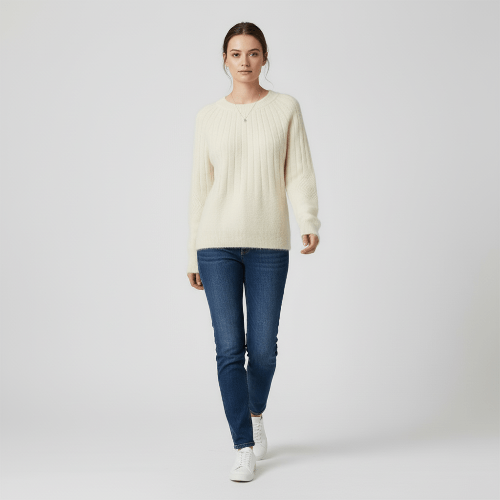 Gerippter Langarm-Pullover - Mayra