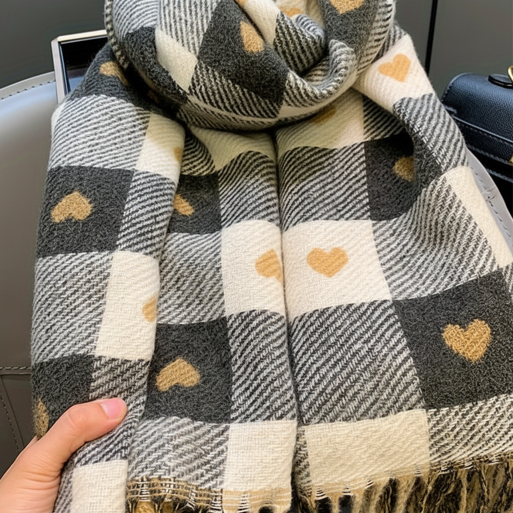 Gestreifter Damen Schal - HeartWarm