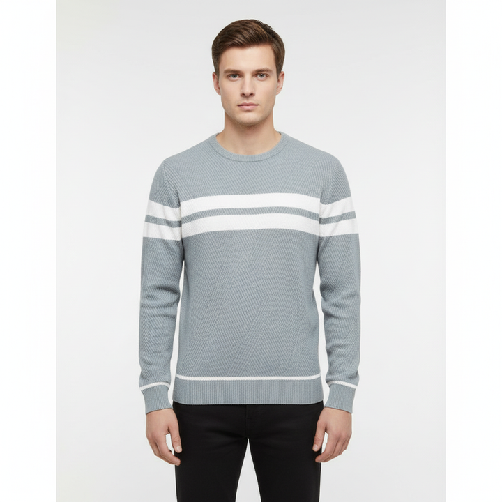 Gestreifter Herren Strickpullover - Pascal
