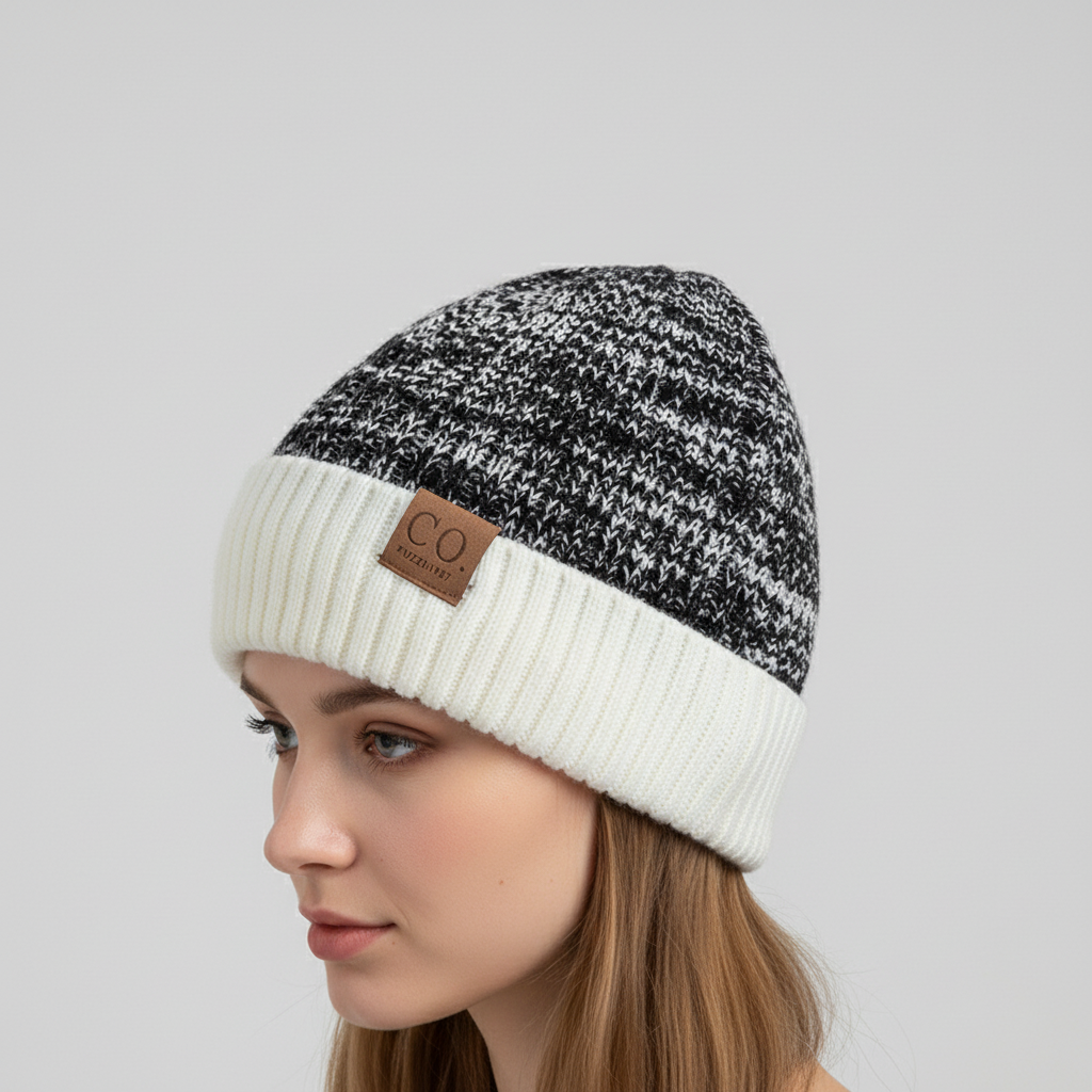 Gestrickte Wintermütze Mit Umschlag - WarmVibe