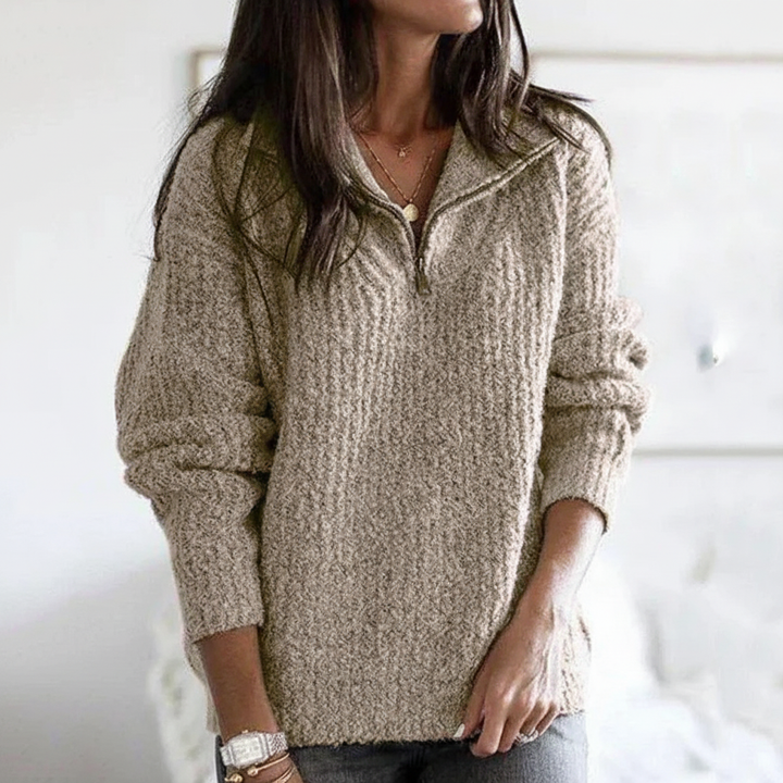 Gestrickter Herbstpullover - Regina