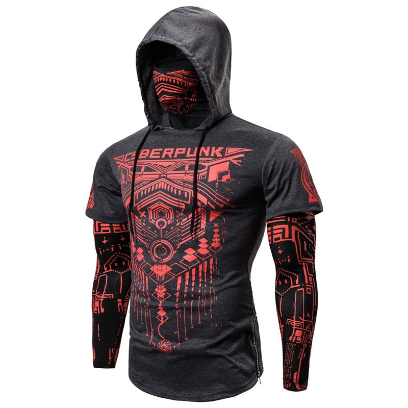 Herren-Hoodie med integreret skull-maske – efterårsudgave ShadowX