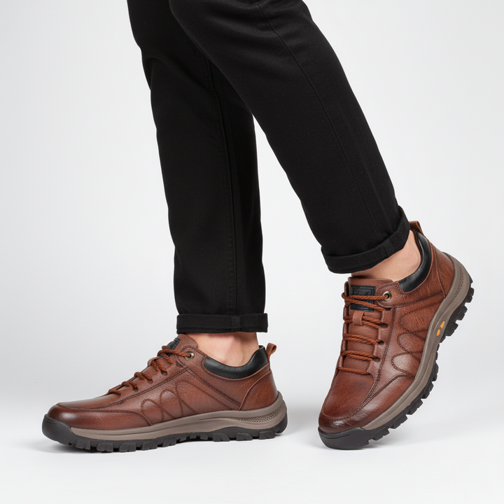 Herrenleder Schuh Mit Schnürverschluss - Marco