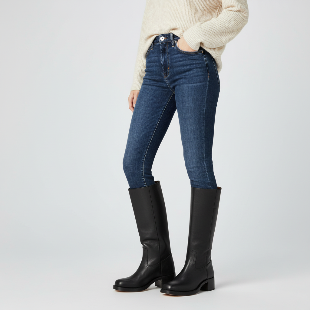 Hochschaft Lederstiefel - Serena