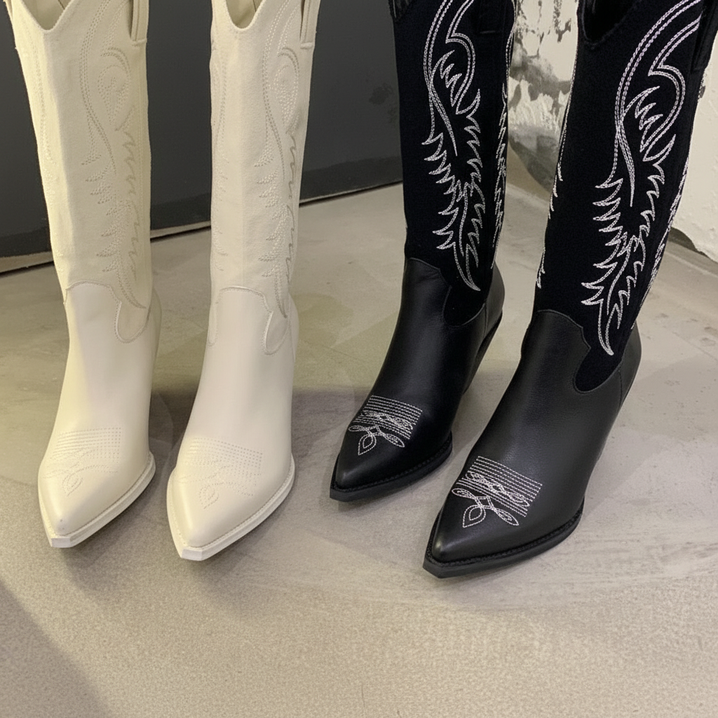 Hochwertige Cowboy-Stiefel - Emma