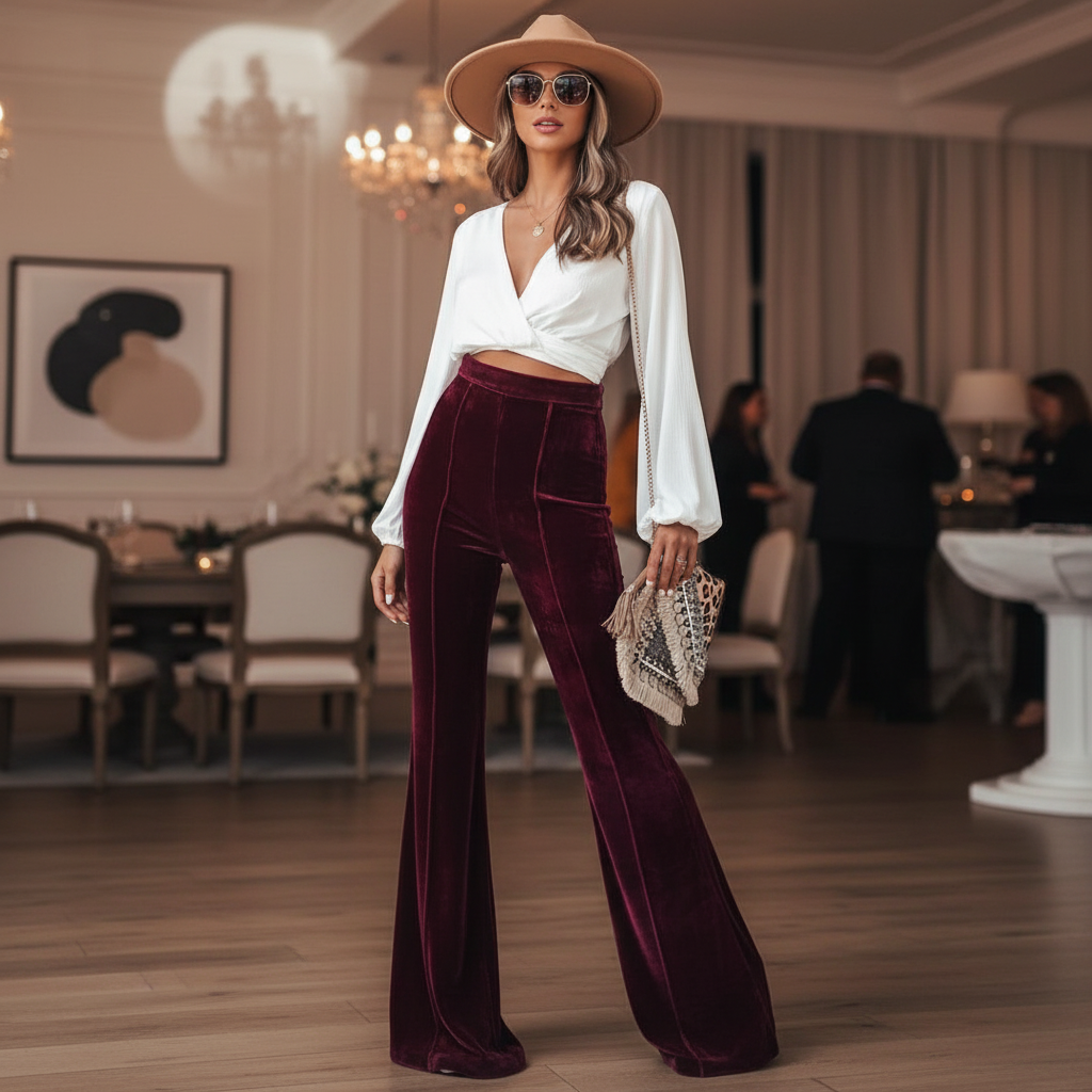 Hochwertige Flared-Hose - Evelynn