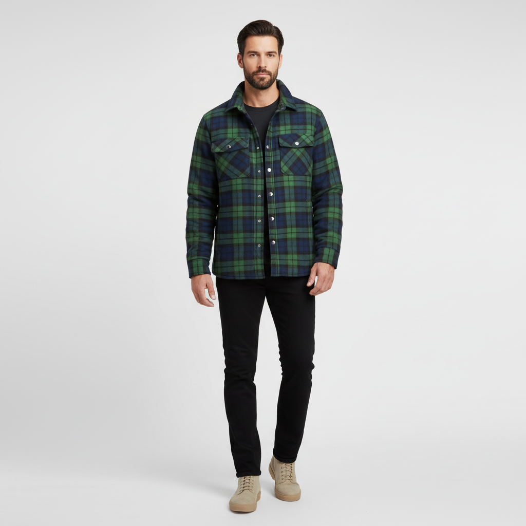 Kariertes Flanell Jacke Für Herren - Karl