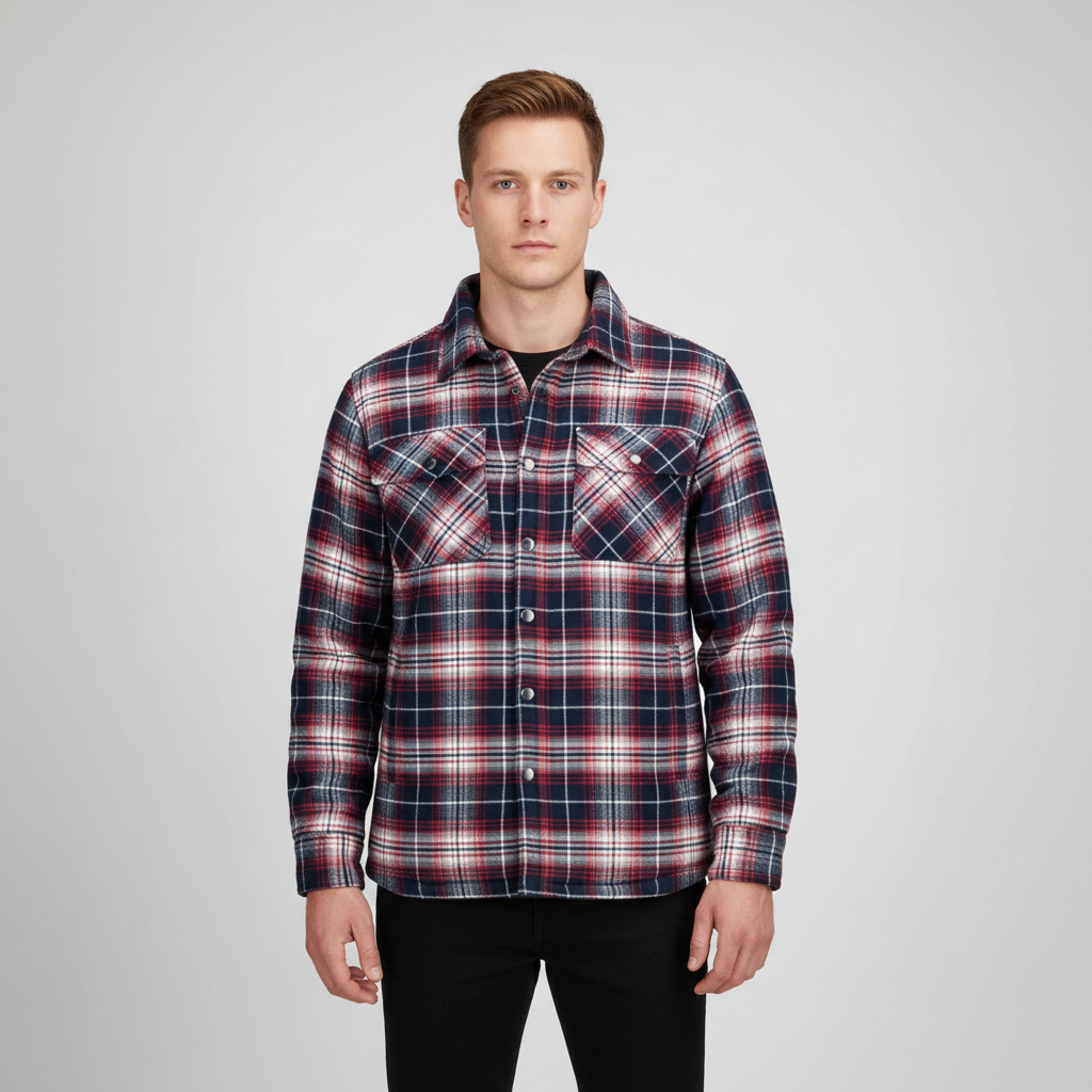 Kariertes Flanell Jacke Für Herren - Karl