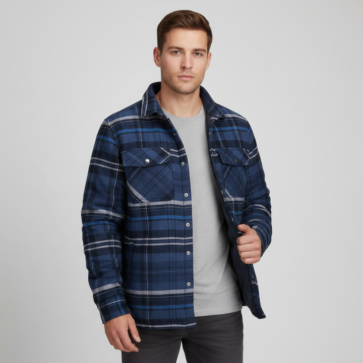 Kariertes Flanell Jacke Für Herren - Karl
