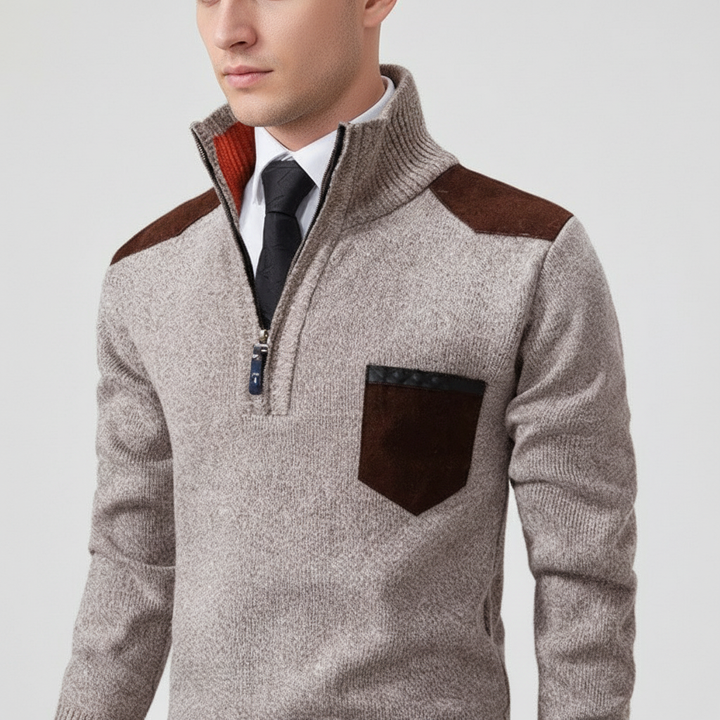 Kaschmirpullover Mit Reißverschluss -  Emil