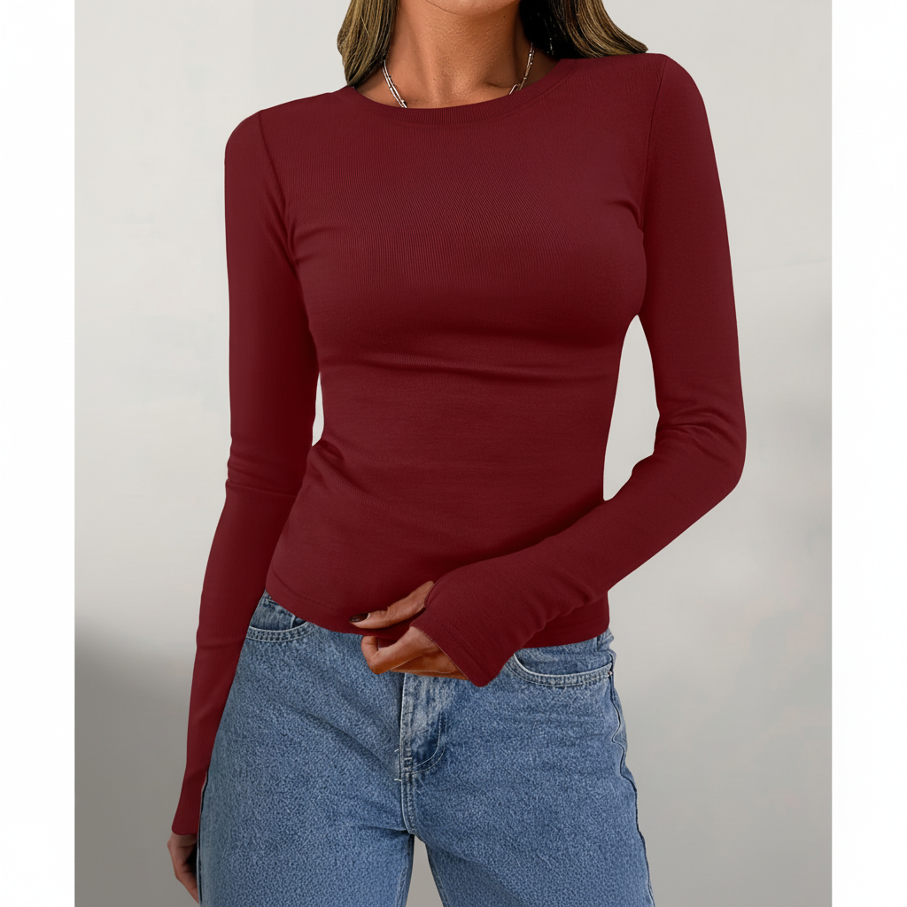 Langarmshirt Mit Rundhalsausschnitt -  Gudrun