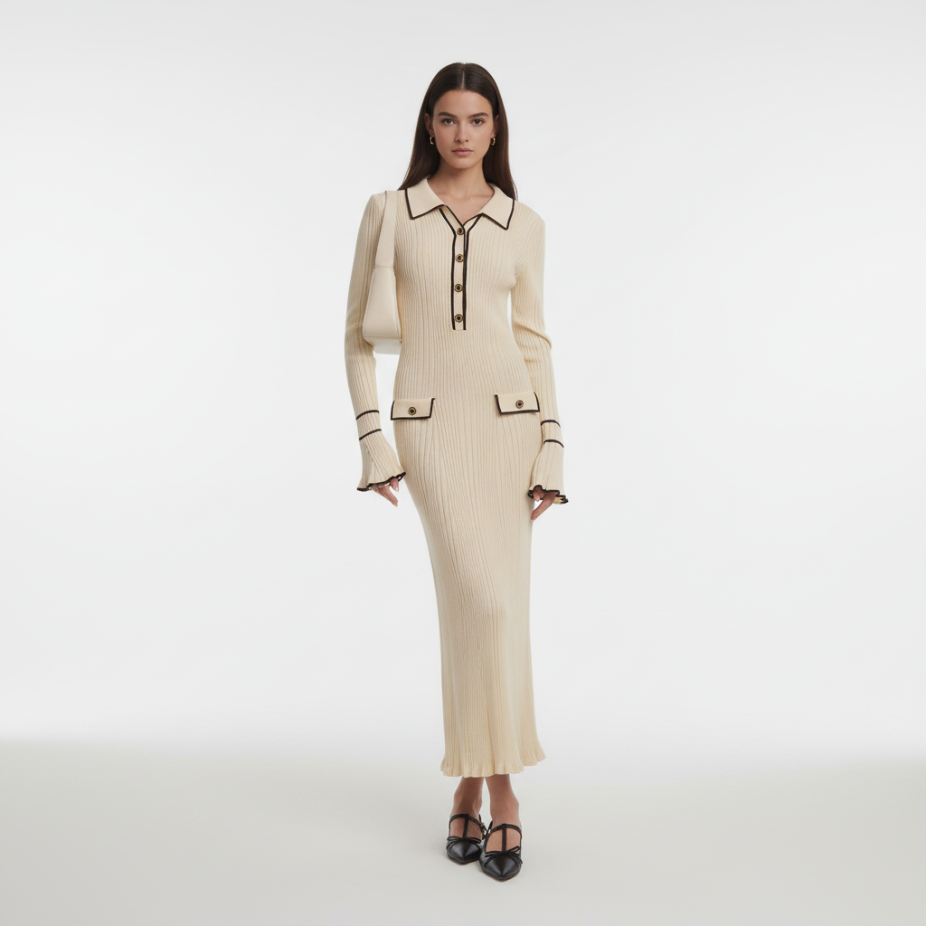 Maxikleid Mit Rüschen -  Ursula
