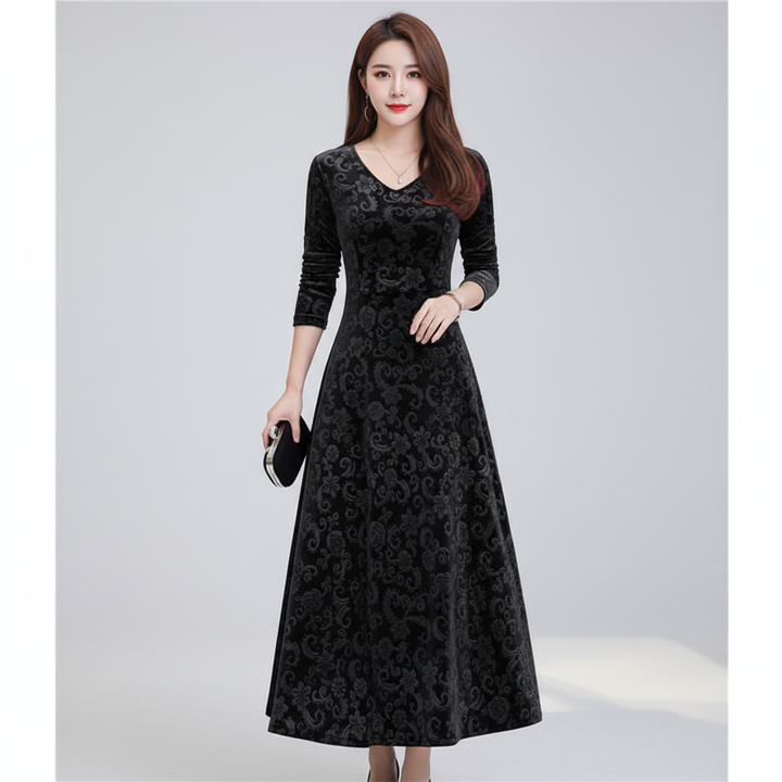 Midi-Dress Mit V-Ausschnitt -  Katharina
