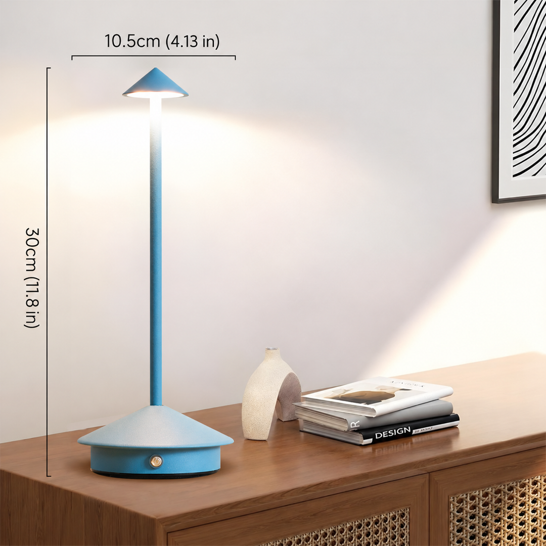 Trådløs bordlampe med berøringsdæmper og USB-opladning