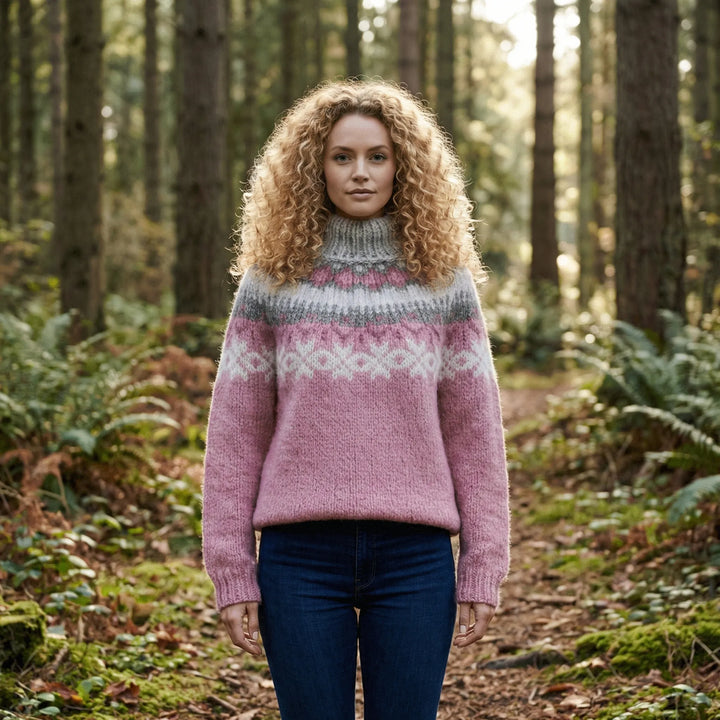 Nordisch Inspirierter Winterstrickpullover - Paula