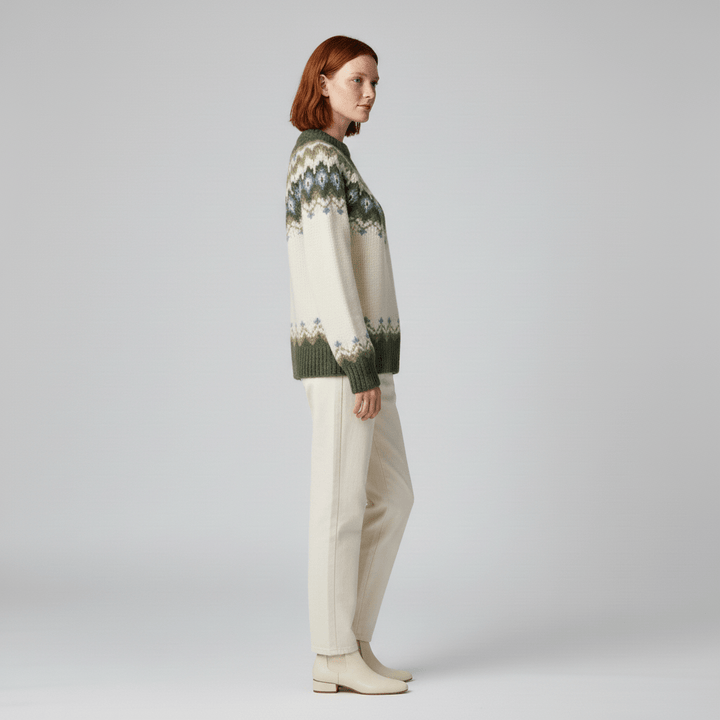 Nordisch Inspirierter Winterstrickpullover - Paula