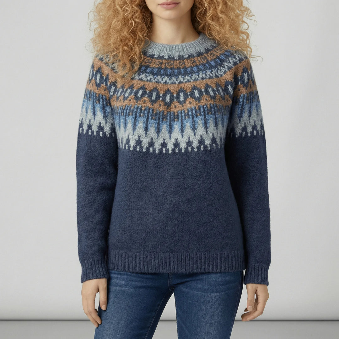 Nordisch Inspirierter Winterstrickpullover - Paula