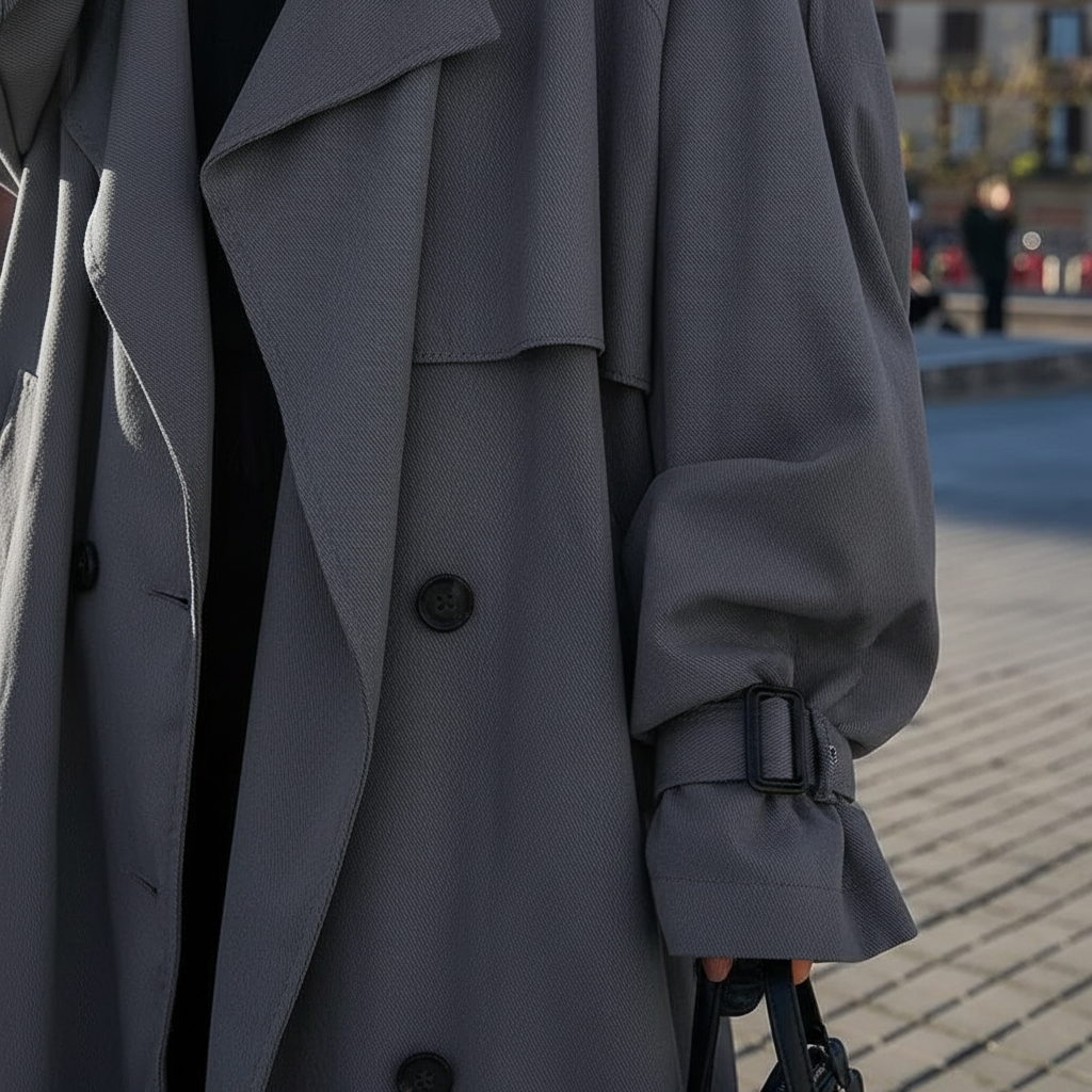 Oversize Langer Trenchcoat - Scarlett