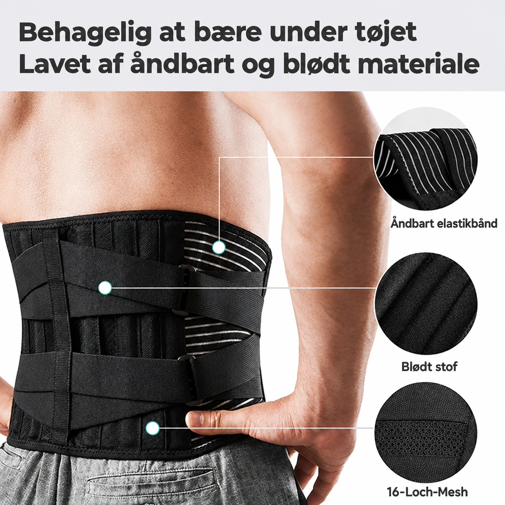 Lændestøttebælte | 360-graders rygstabilisering