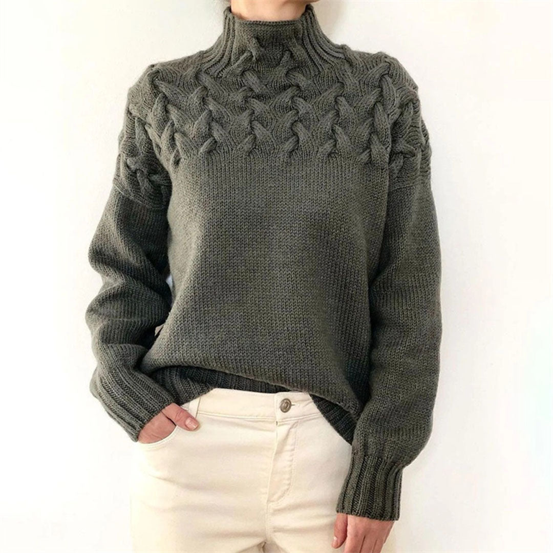 Strickpullover til damer med krave – Sienna