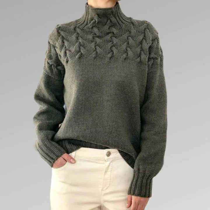 Strickpullover til damer med krave – Sienna
