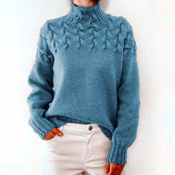 Strickpullover til damer med krave – Sienna