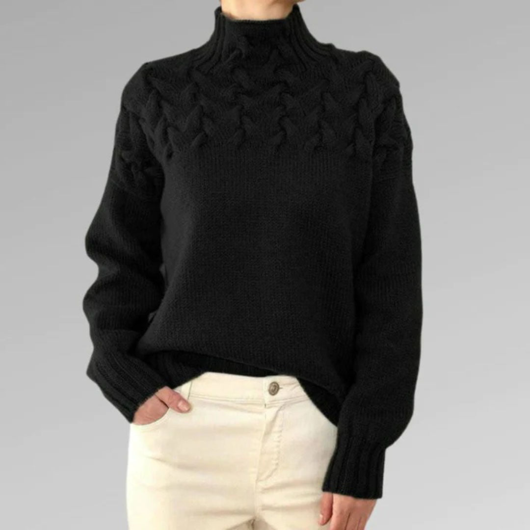 Strickpullover til damer med krave – Sienna