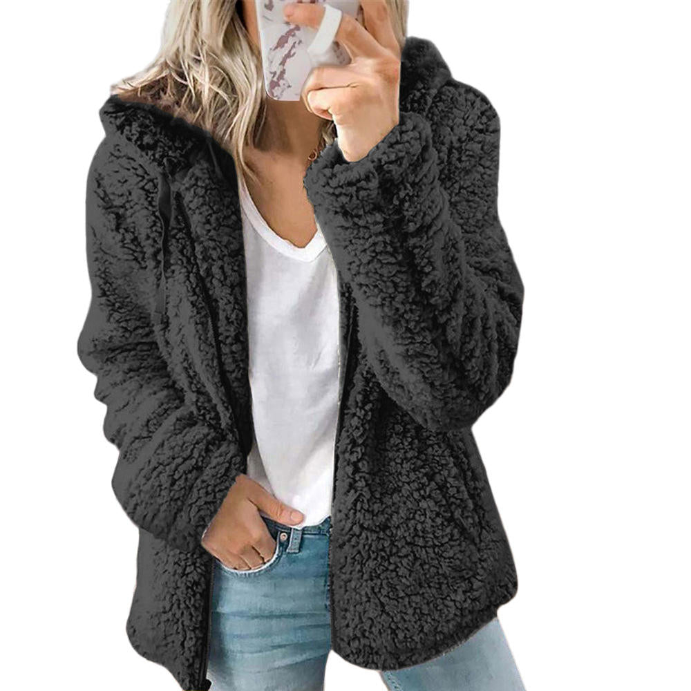 Dame Teddy-Fleece-vinterfrakke – Liora