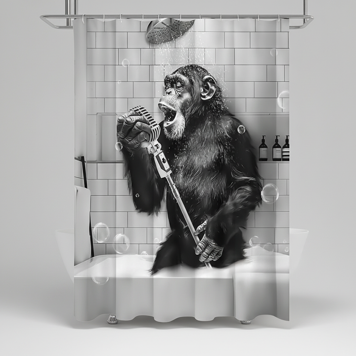 Schwarzweiß Bedruckter Duschvorhang - ShowerChimp