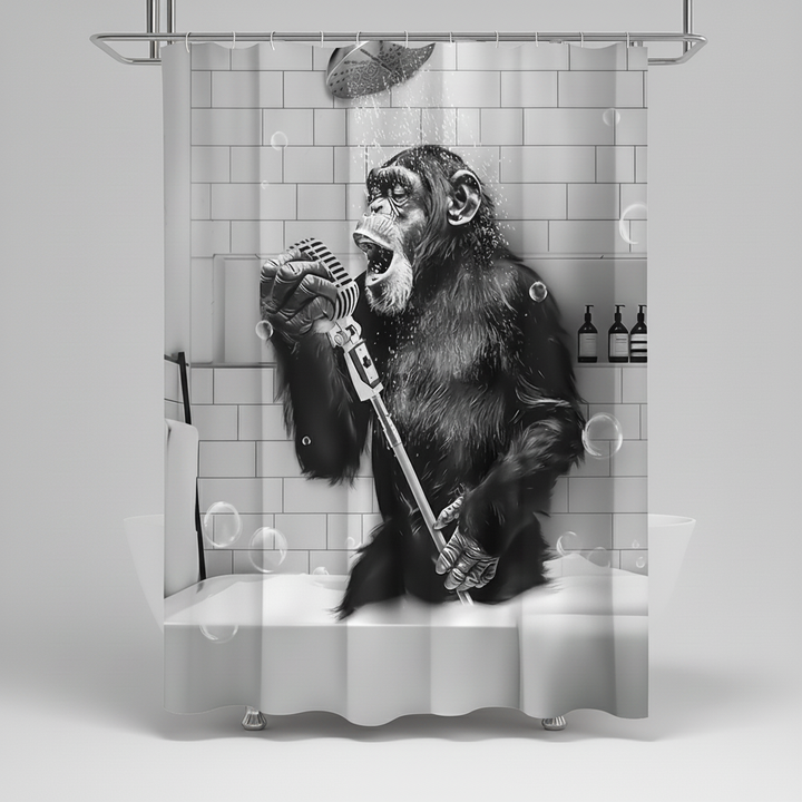 Schwarzweiß Bedruckter Duschvorhang - ShowerChimp