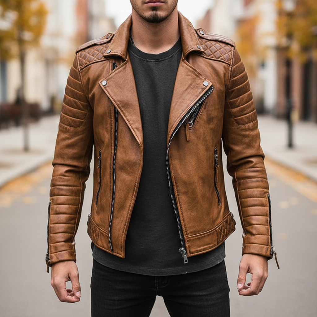 Stylishe Bikerjacke - Roman
