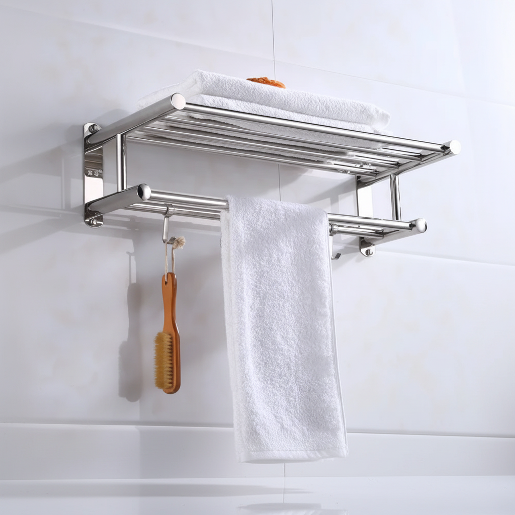 Wandmontierter Edelstahlhalter - Toweluxe