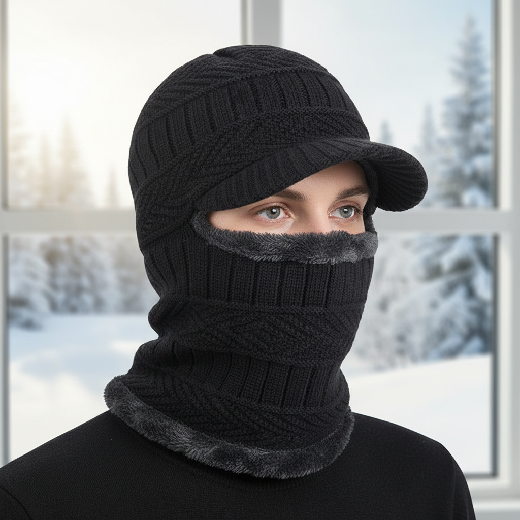 Wärmende Mütze Mit Gesichtsschutz - WinterCap