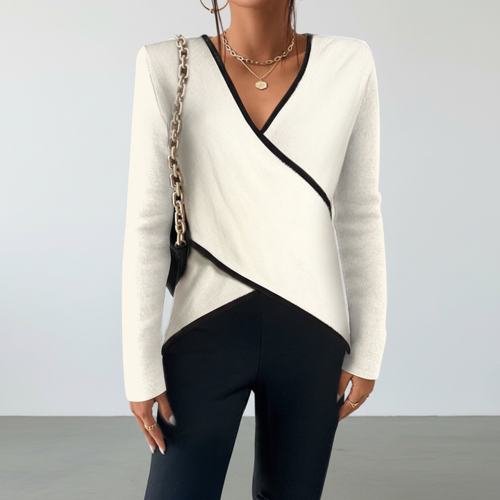 Wickelpullover Mit V-Ausschnitt - Karin
